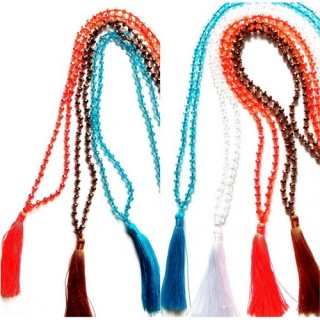 shipping free 50 pieces of necklaces tassels crystal bead long strand